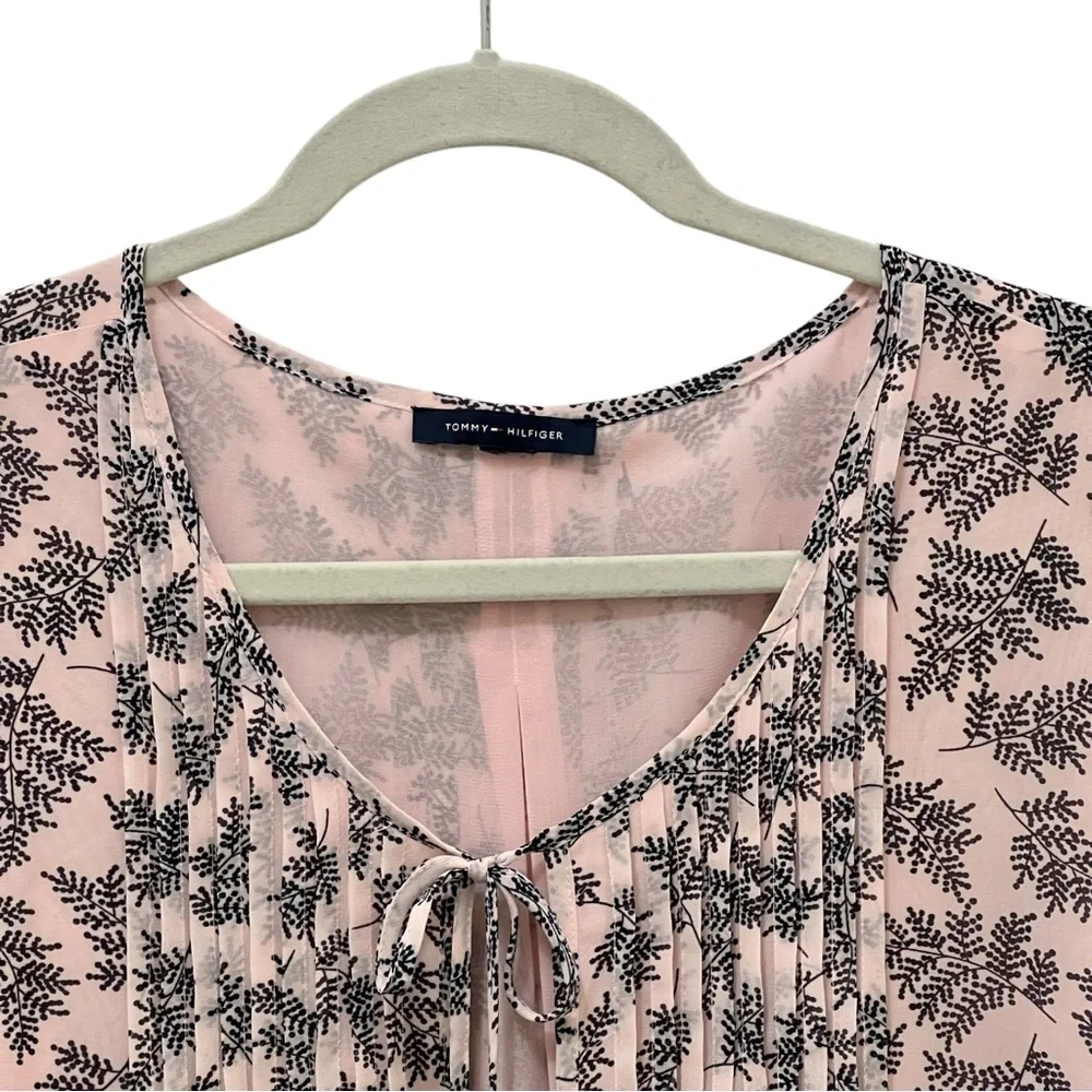 TOMMY HILFIGER pink and blue peasant blouse XXL - Picture 4 of 9